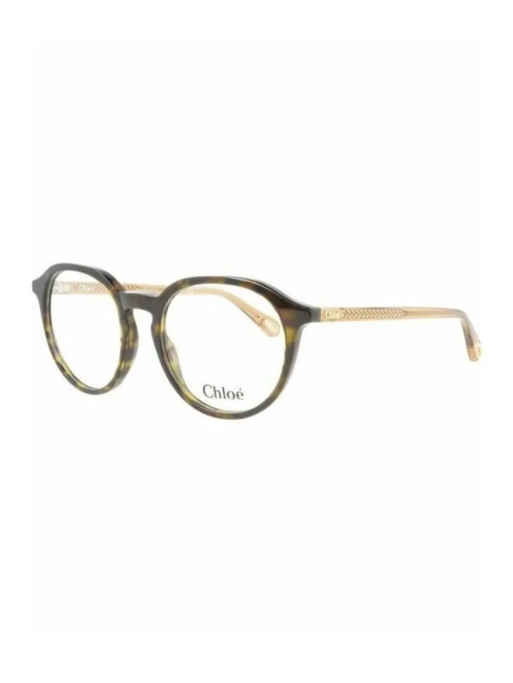 New Chloé Womens Round/Oval Havana Brown Transparent Fashion Designer Eyeglasses